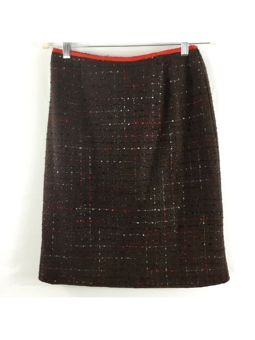𝅺Tara Ryan Brown Tweed Pencil Skirt Size 6
